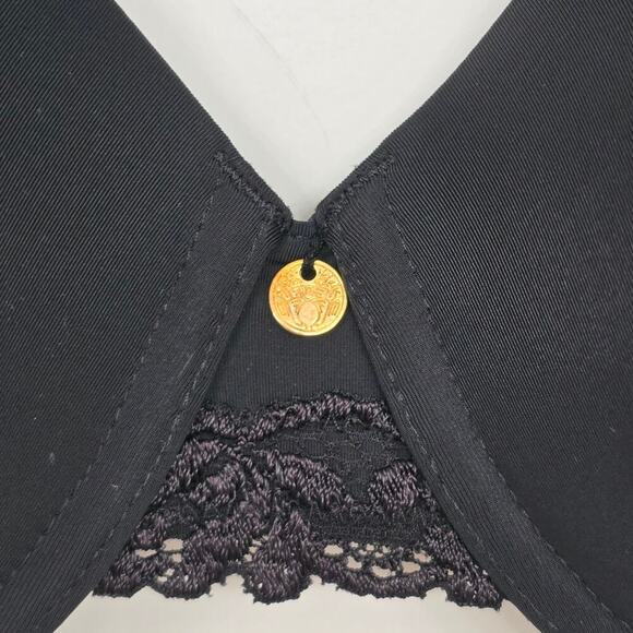 Natori black Pure Luxe Underwire T-Shirt Bra adjustable straps size 38D lace - Picture 3 of 6